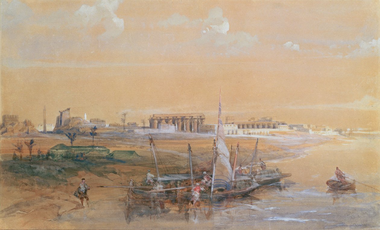 Luxor ved Nilen, 1839 (wc) av David Roberts
