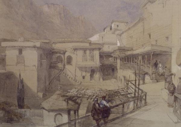 Mount Sinai (akvarell på papir) av David Roberts