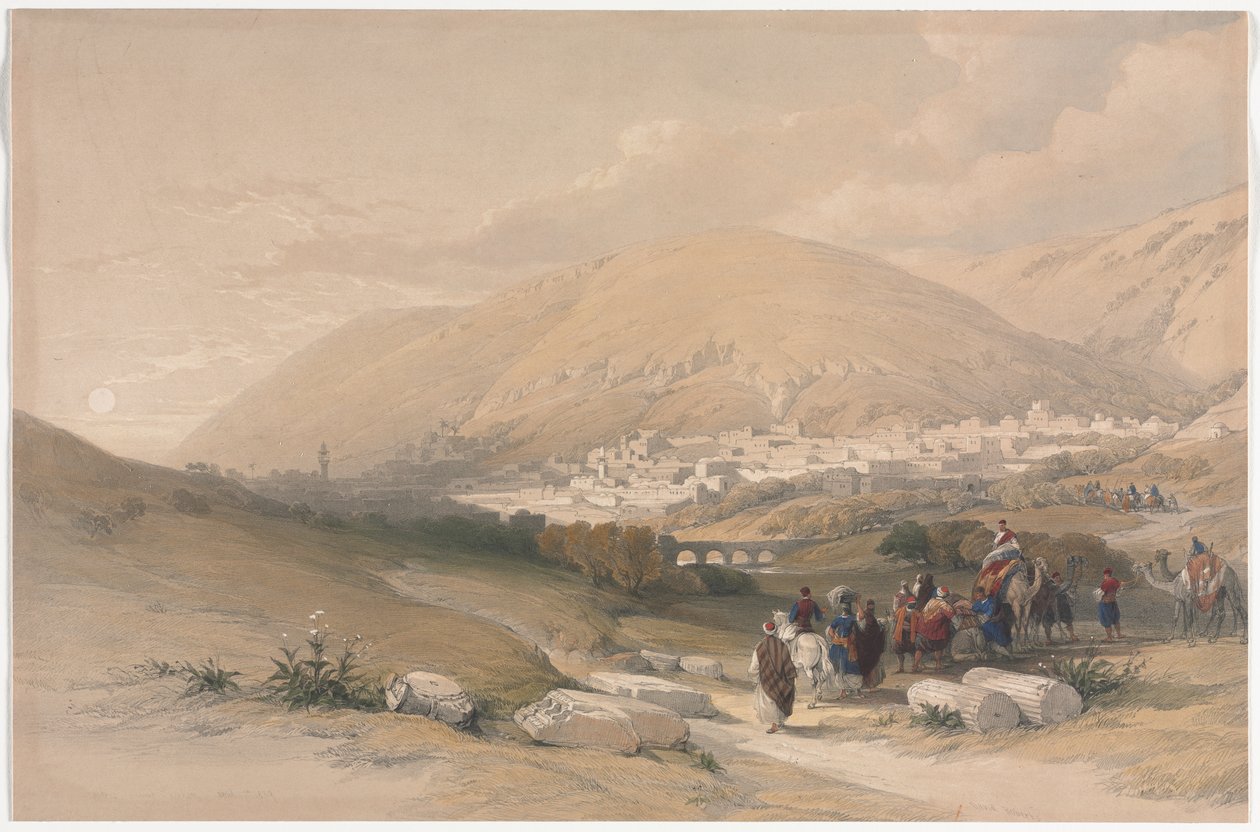 Nablus gamle Sikem av David Roberts