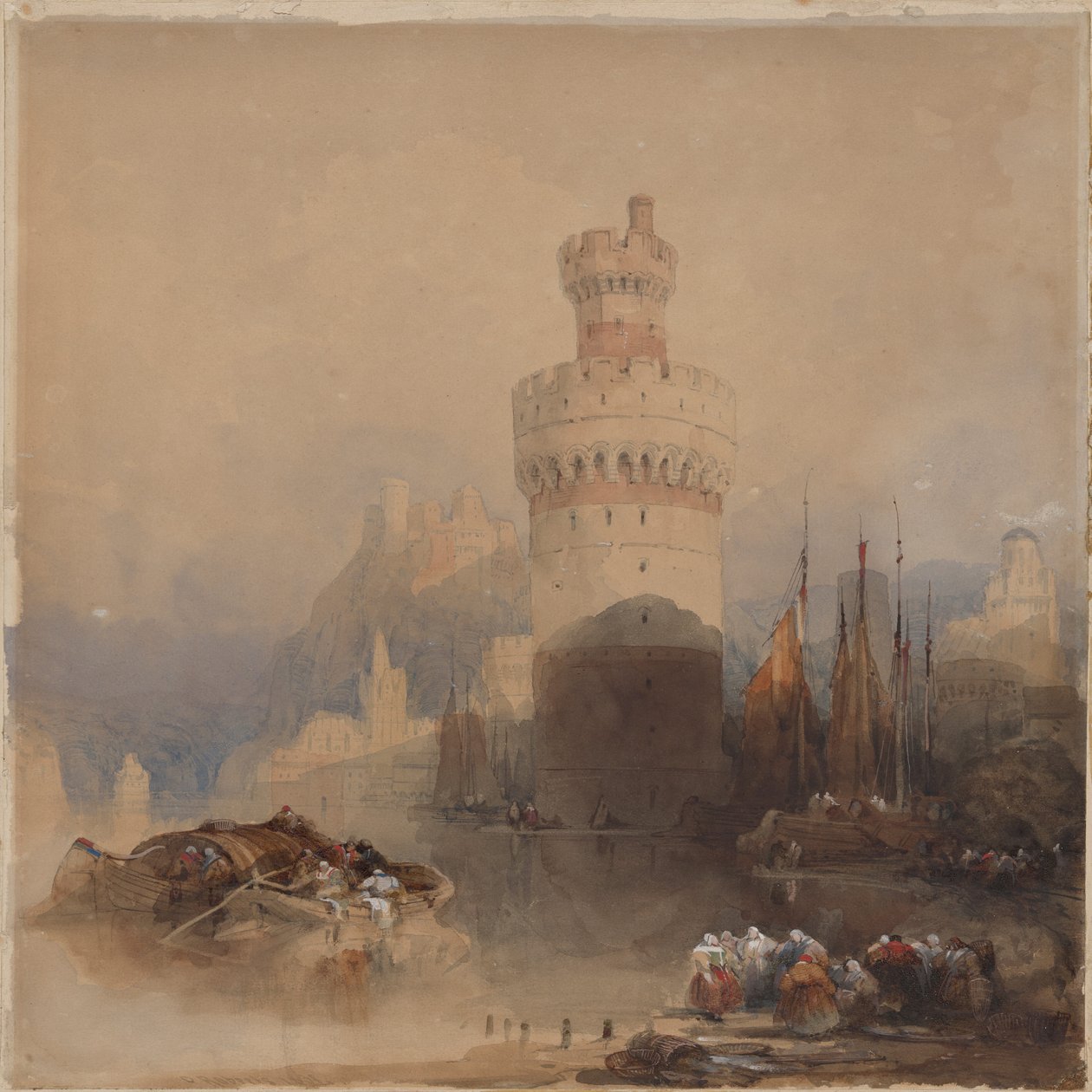Oberwesel ved Rhinen av David Roberts