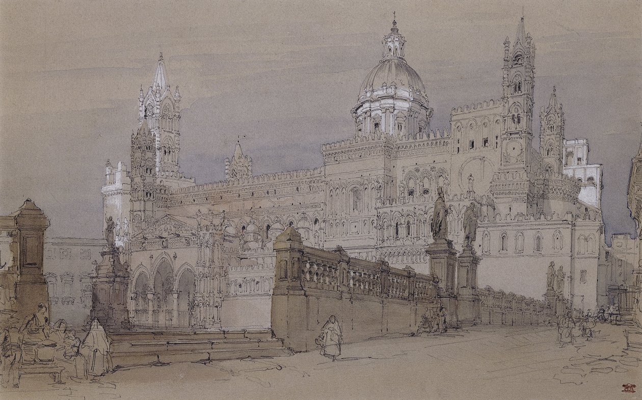 Palermo katedral, 1854 av David Roberts