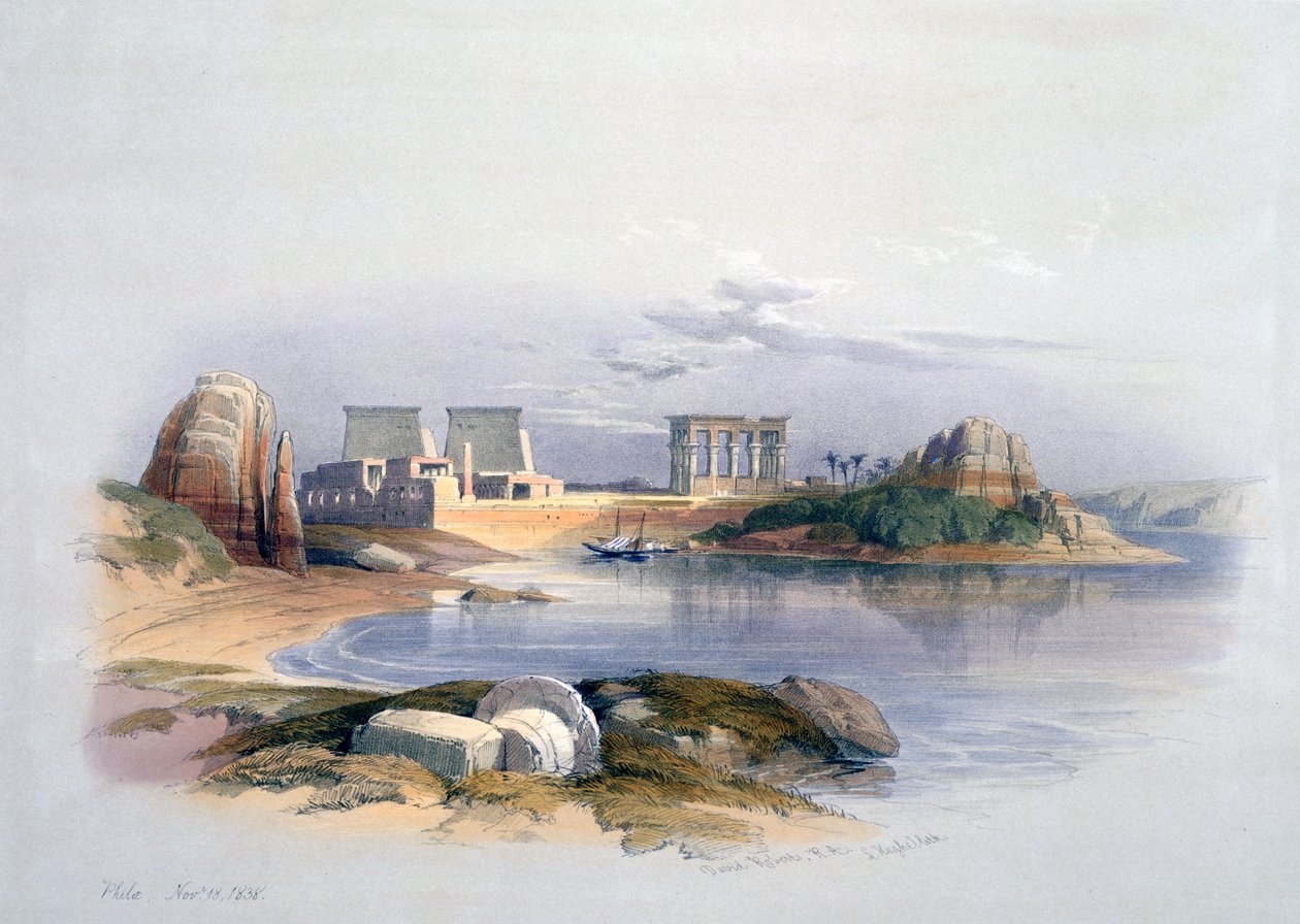 Philae, 1838 av David Roberts