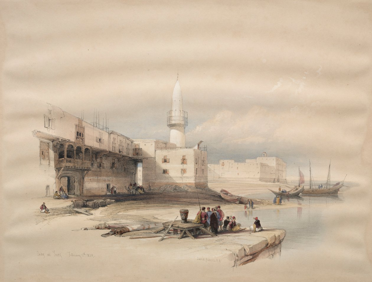 Kai i Suez, 1839. av David Roberts