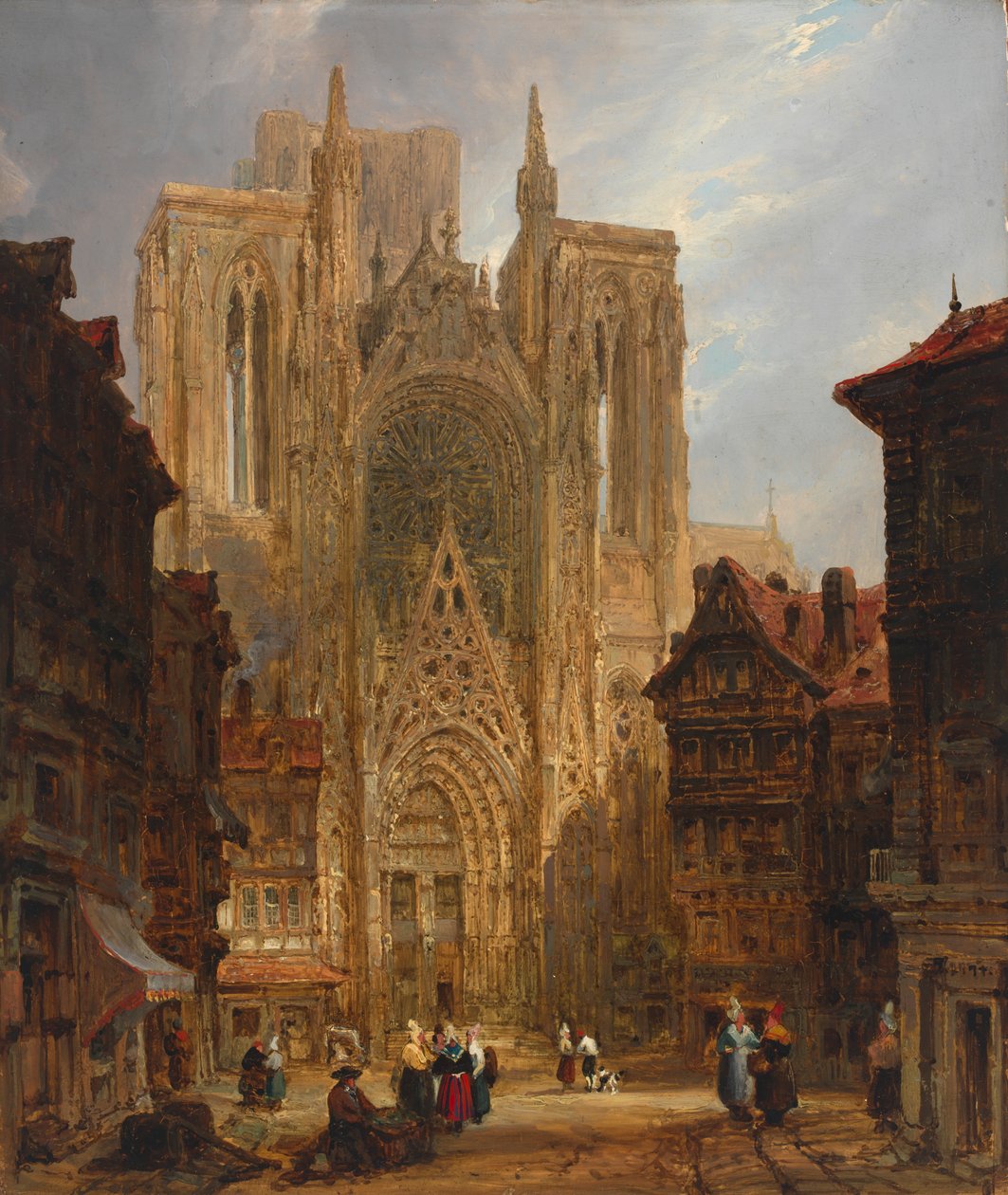 Rouen katedral, ca. 1796-1826. av David Roberts