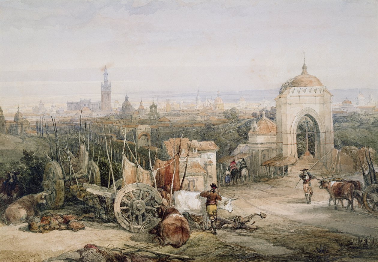 Sevilla fra Cruz del Campo av David Roberts