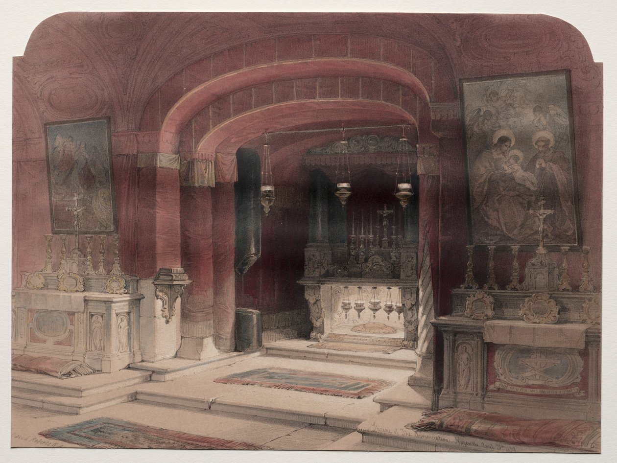 Bebudelsens helligdom, Nasaret, 1839. av David Roberts