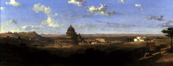 St. Peters, ser tilbake på Roma av David Roberts