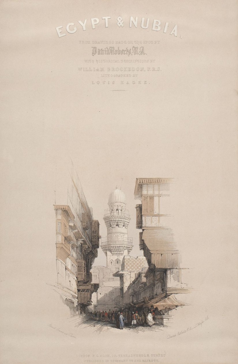Gatestemning i Kairo, Egypt av David Roberts