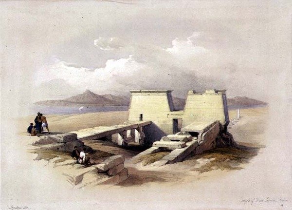 Temple of Wady Sabona, Nubia, fra "Egypt and Nubia", Vol.1 (litho) av David Roberts