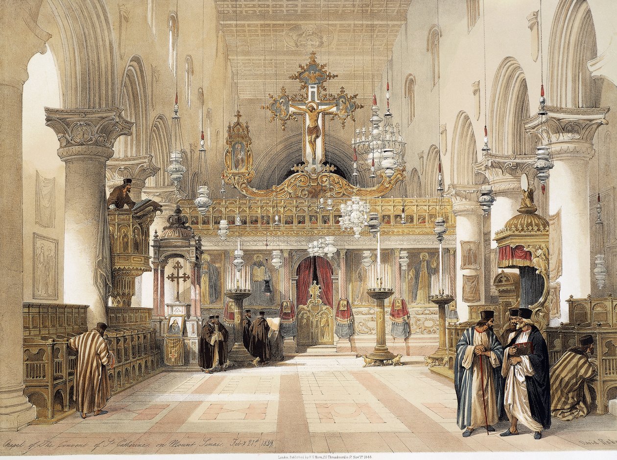 Kapellet til Saint Catherine ved Mount Sinai Monastery, av David Roberts av David Roberts