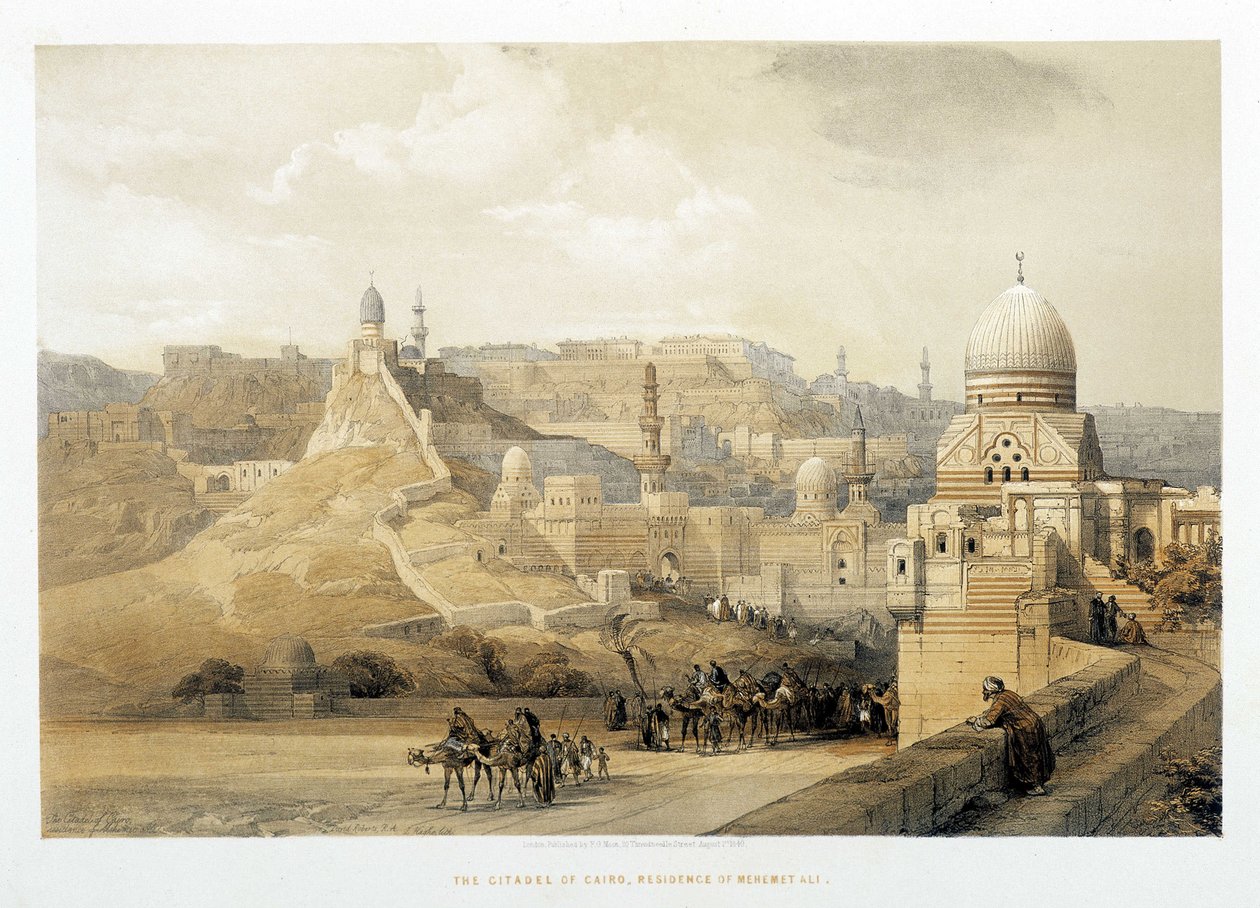 Kairos citadell, Mehemet Alis palass i "Det hellige land", London 1849. av David Roberts