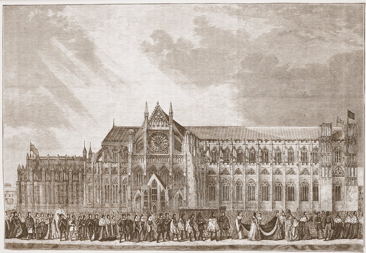 The Coronation Procession of Anne Boleyn to Westminster Abbey, illustrasjon fra 