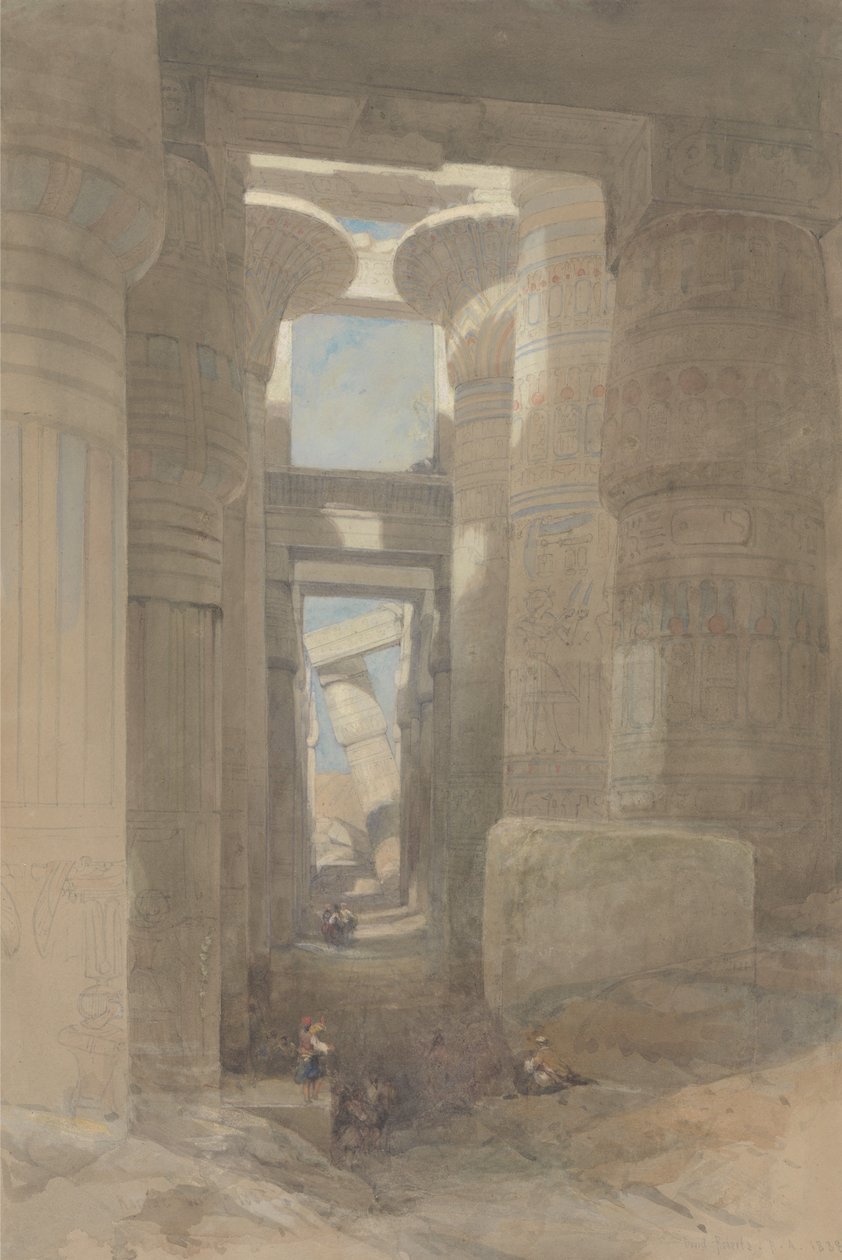 Det store Amon-tempelet i Karnak, Hypostylehallen av David Roberts