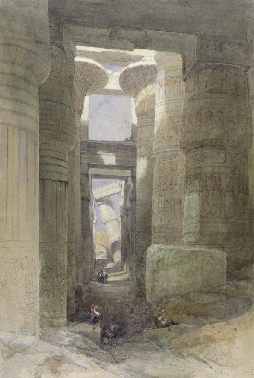 Det store tempelet til Amon Karnak, Hypostylehallen av David Roberts