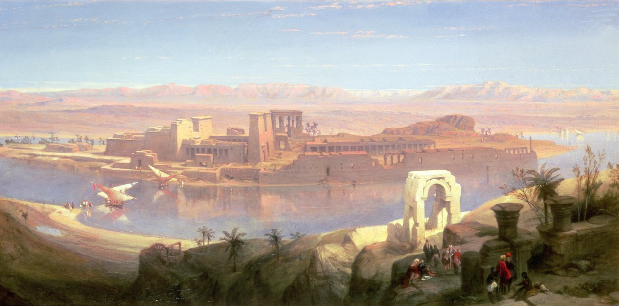 Øya Philae, Nubia av David Roberts
