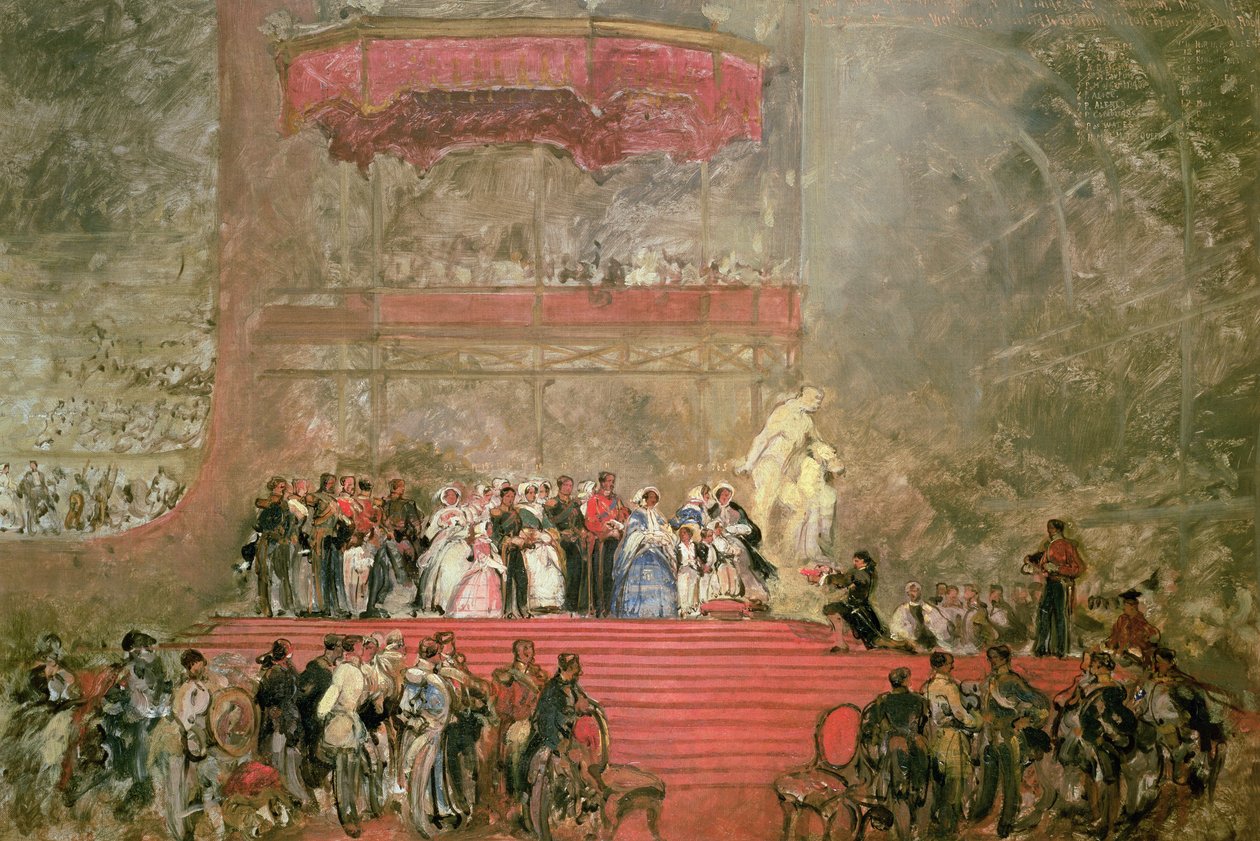 Åpningen av Crystal Palace for den store utstillingen, 1851 av David Roberts