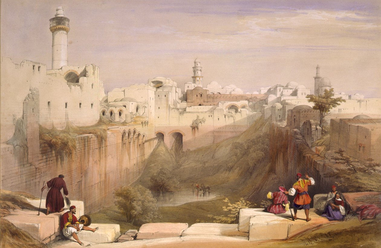 Bethesdabassenget, Jerusalem av David Roberts