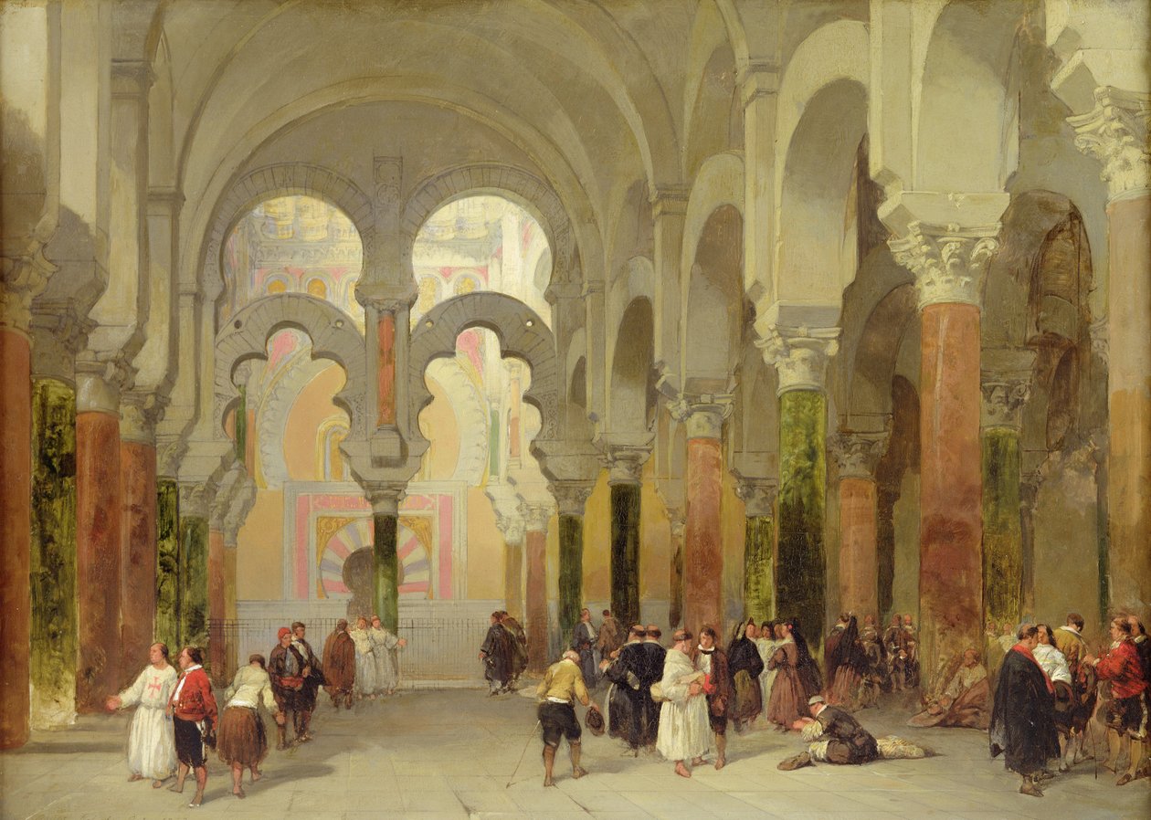 Koranens helligdom, moskeen i Cordoba, 1849 av David Roberts