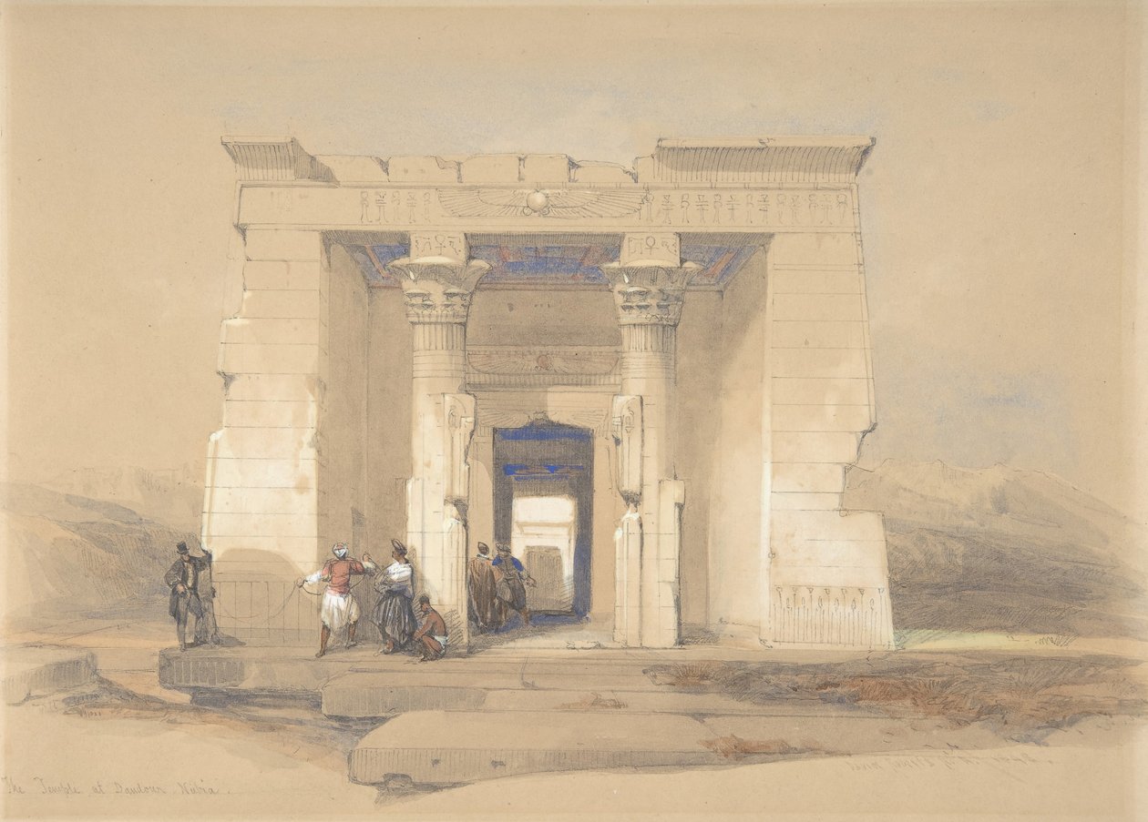 Templet i Dendur, Nubia, 1848. av David Roberts