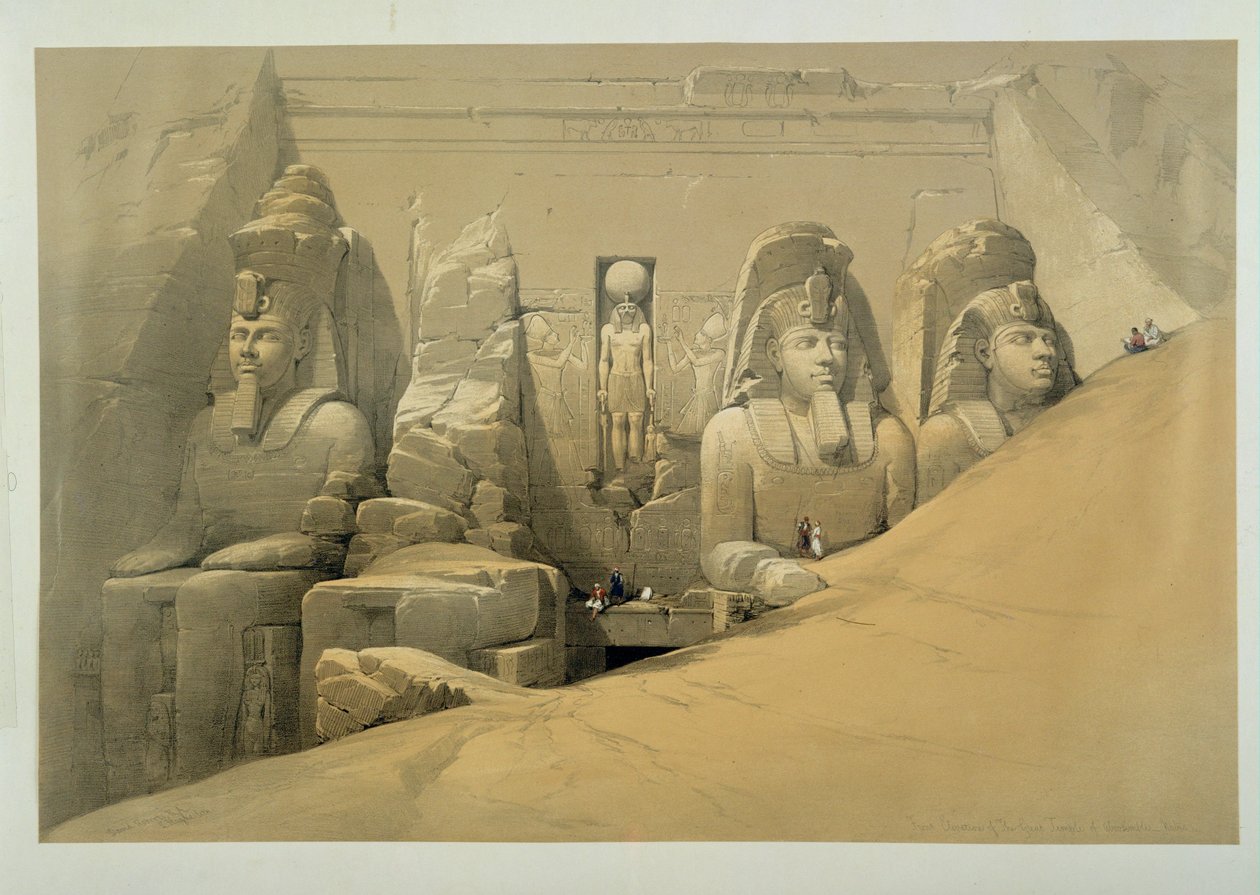 Det store tempelet i Abu Simbel av David Roberts