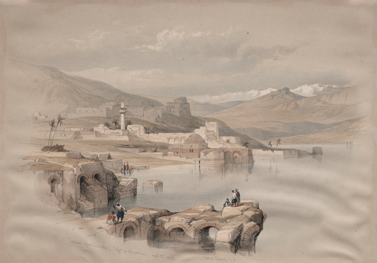 Tiberias, fra veggene, Sikkerhet i det fjerne av David Roberts