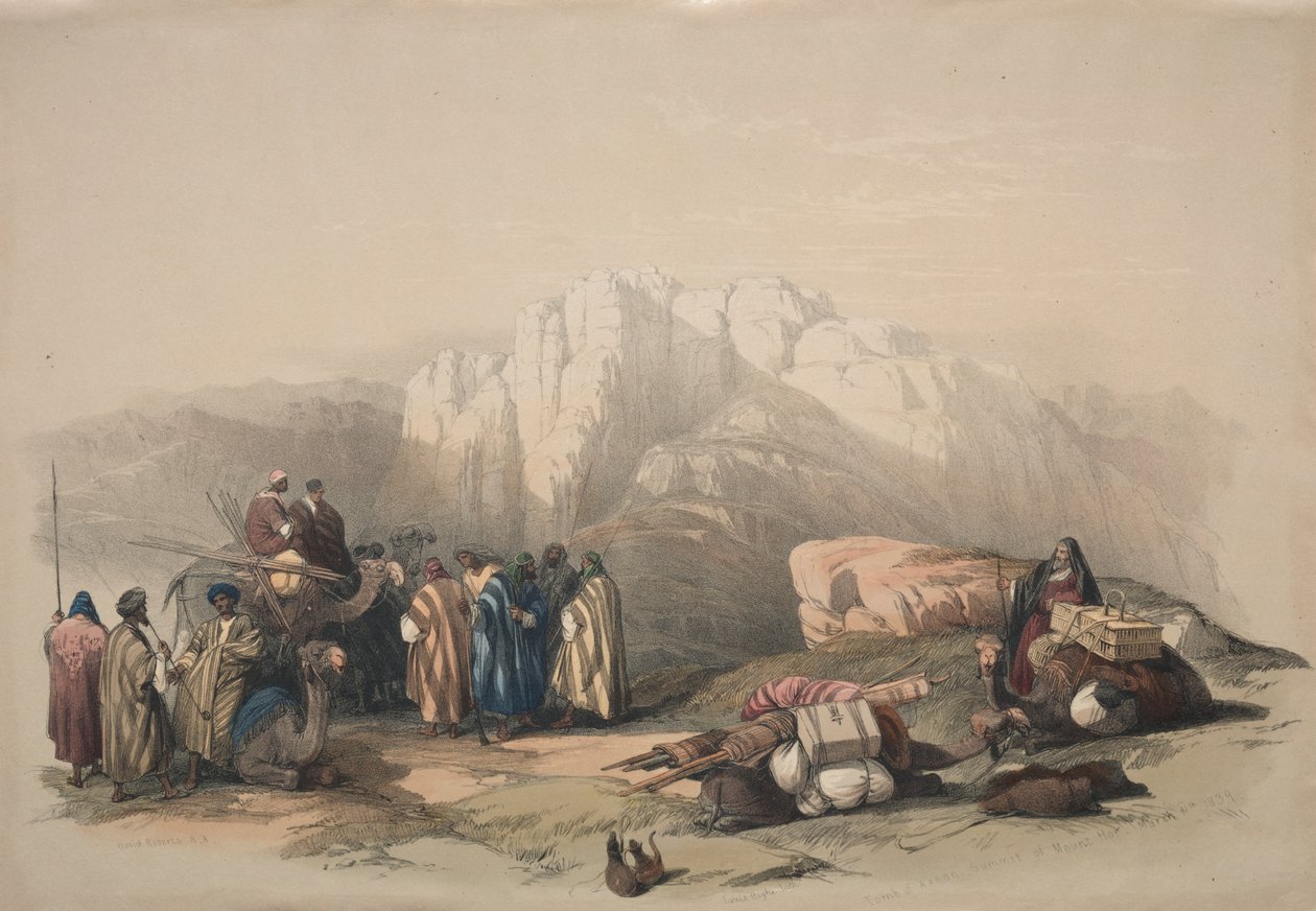 Arons grav, toppen av Horeb-fjellet av David Roberts