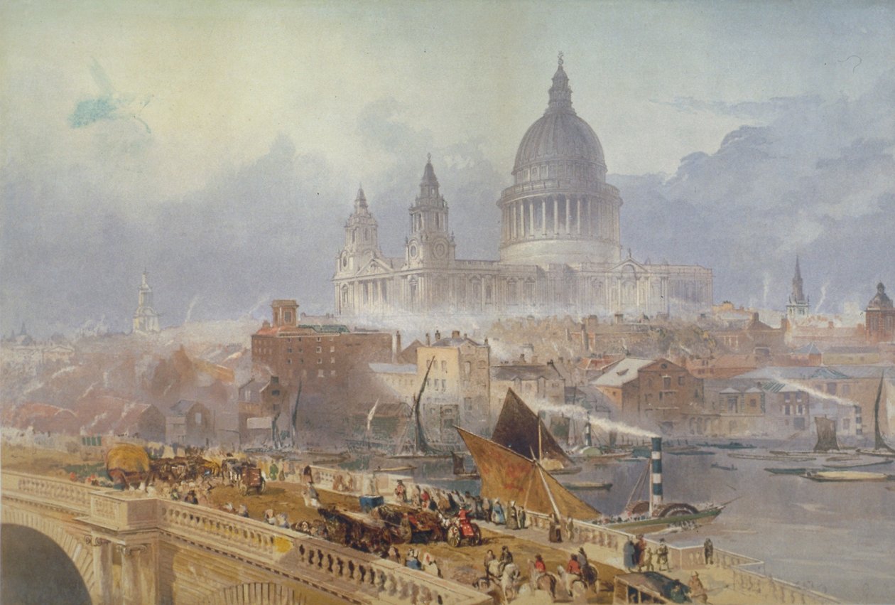 Utsikt over Blackfriars Bridge og St Paul