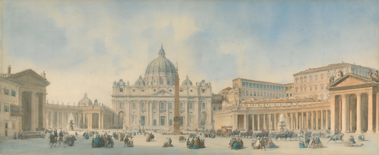 Utsikt over Peterskirken i Roma av David Roberts