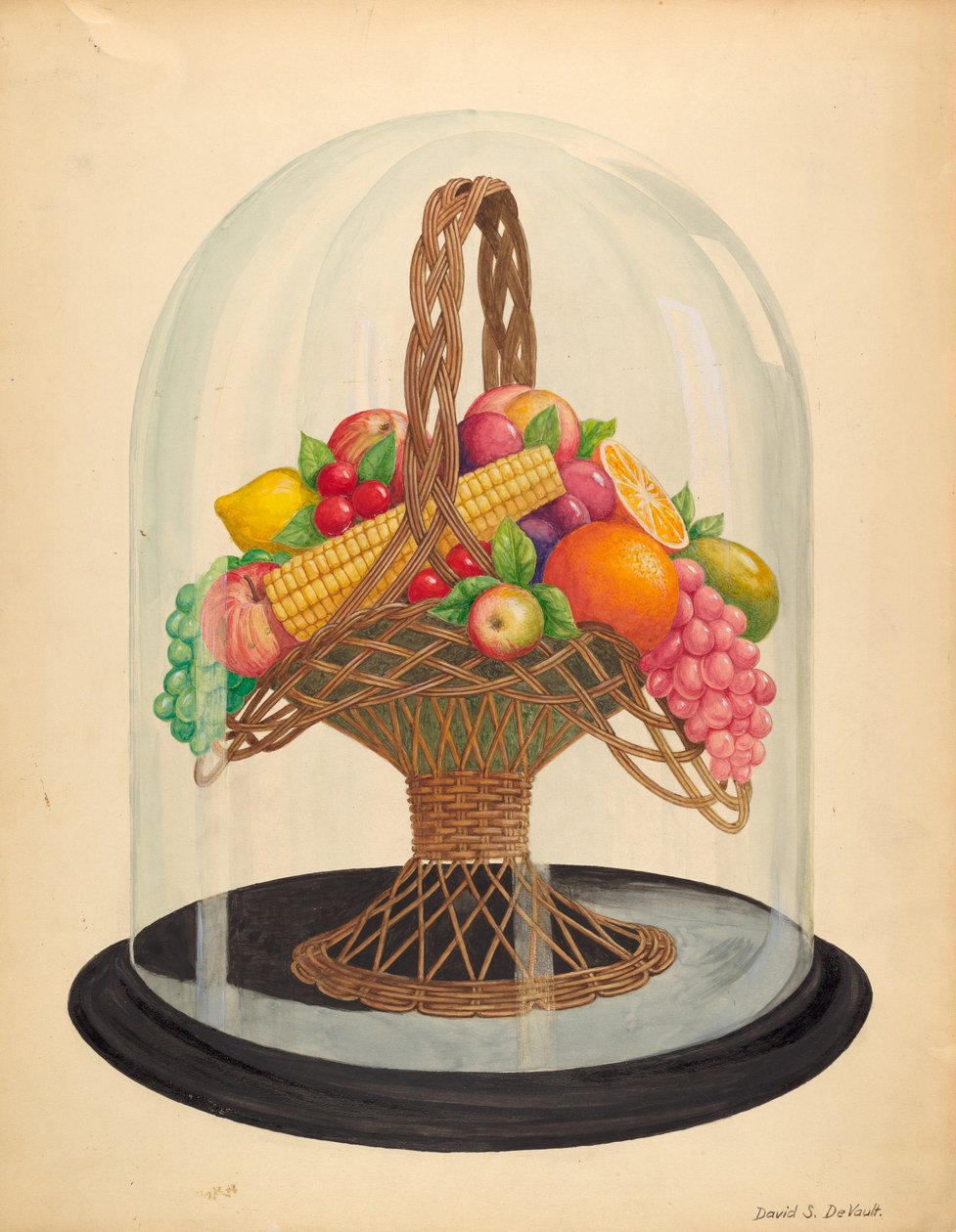 Ornament, Voksfrukt under Glass Globe av David S. De Vault