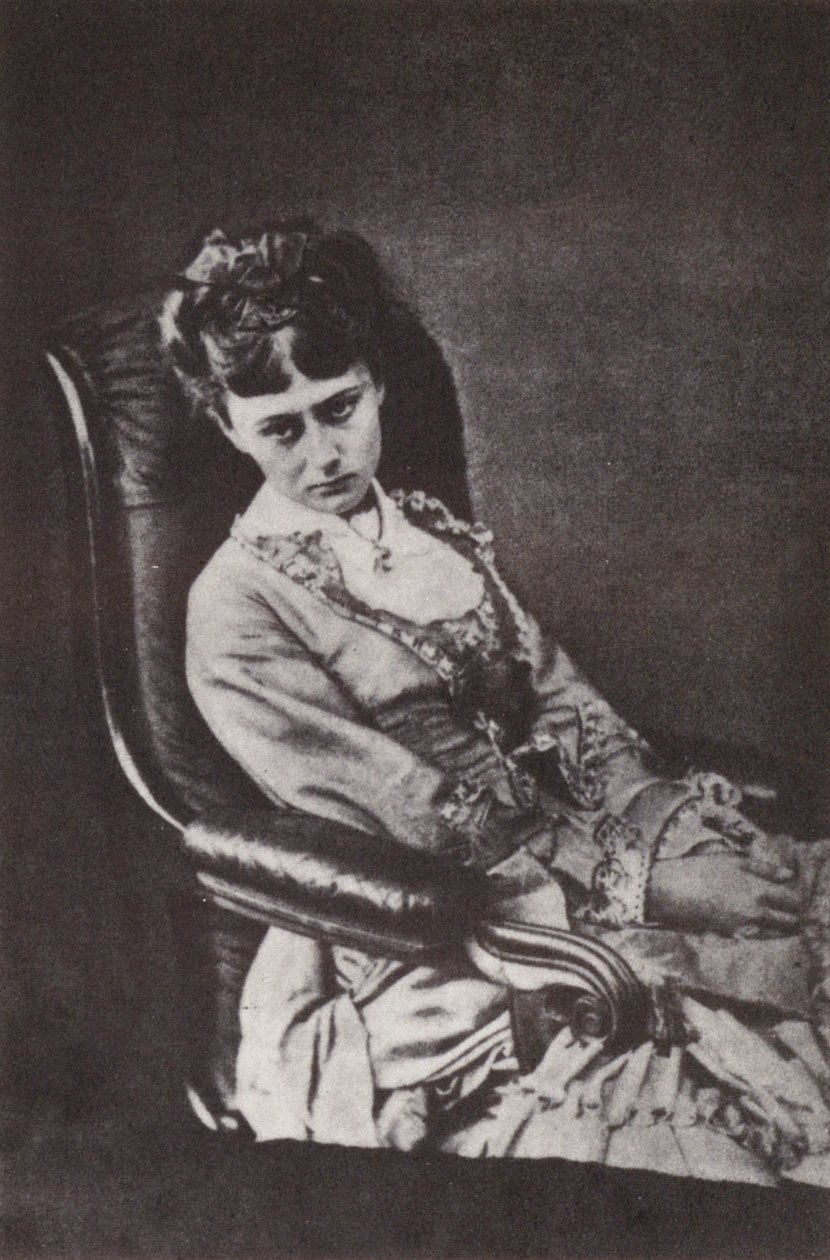 Fotografi av Alice Liddell (s/h-bilde) av David Scott Lieutenant-Colonel (after) Dodgson
