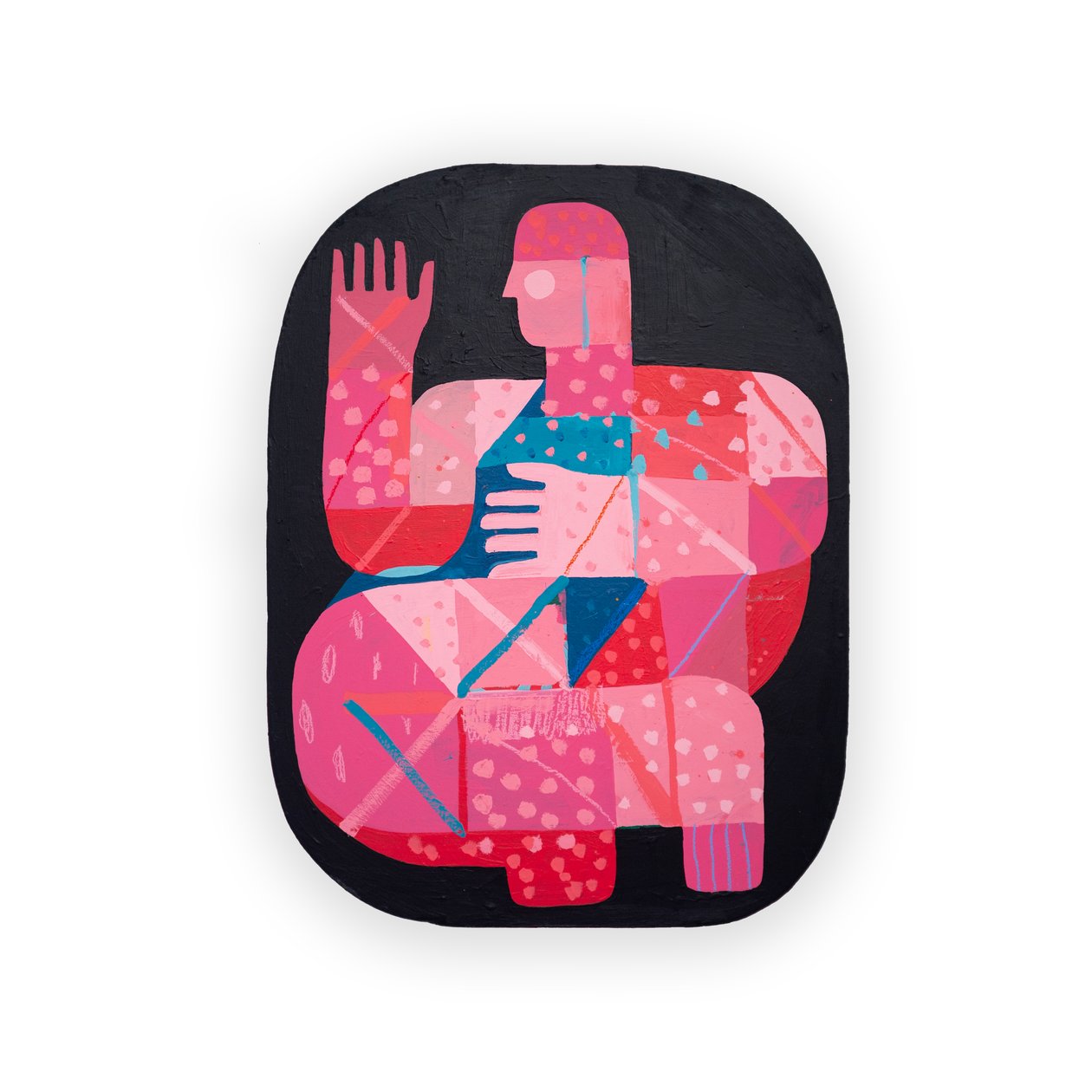 Nuclearus 1, 2023 (maling og collage) av David Shillinglaw