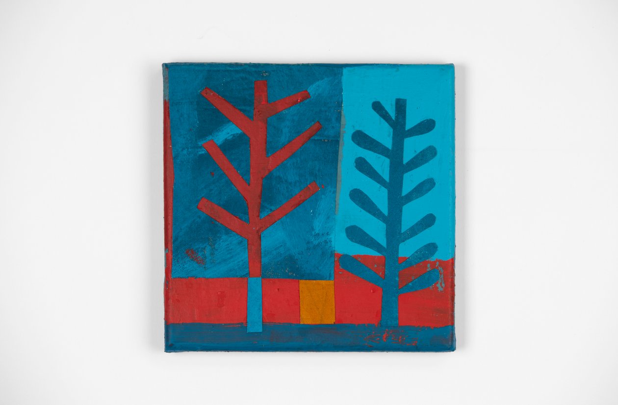 Wild Fire 2, 2021 (maling og collage) av David Shillinglaw