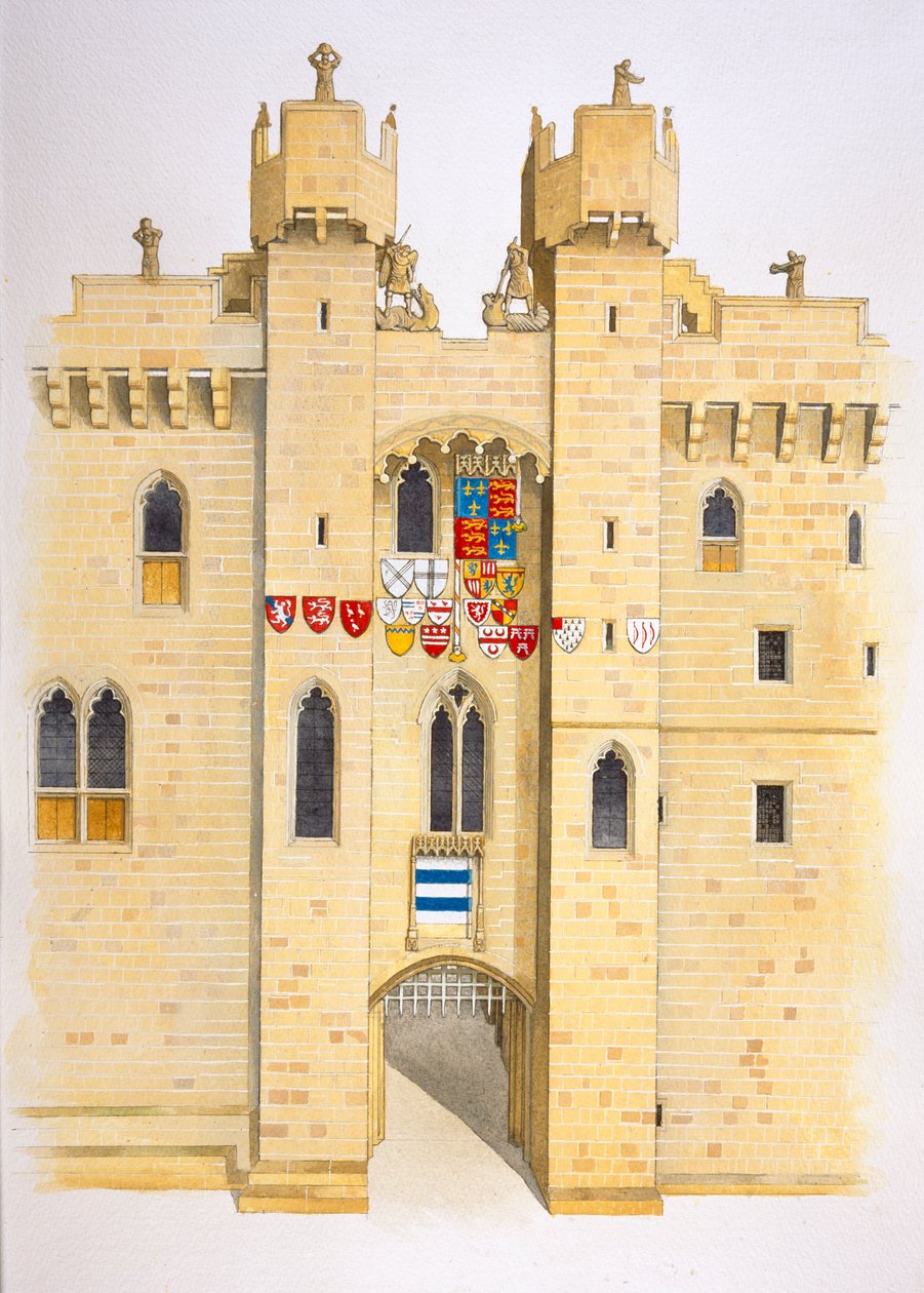 Gatehouse of Hylton Castle, Sunderland, Tyne and Wear, 1400-tallet c2005 av David Simon