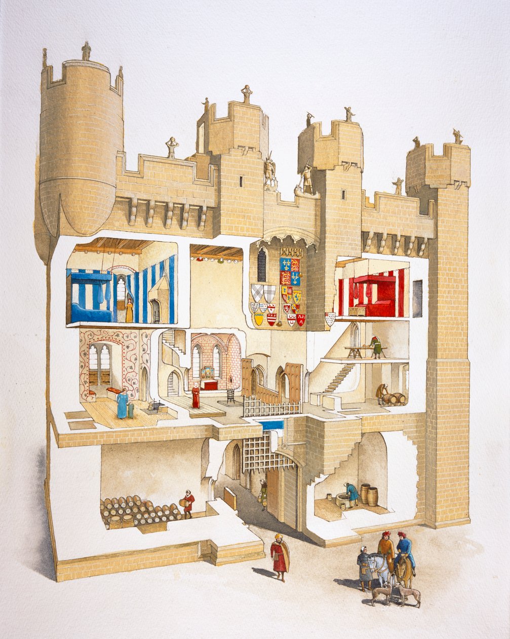 Gatehouse of Hylton Castle, Sunderland, Tyne and Wear, 1400-tallet c2005 av David Simon