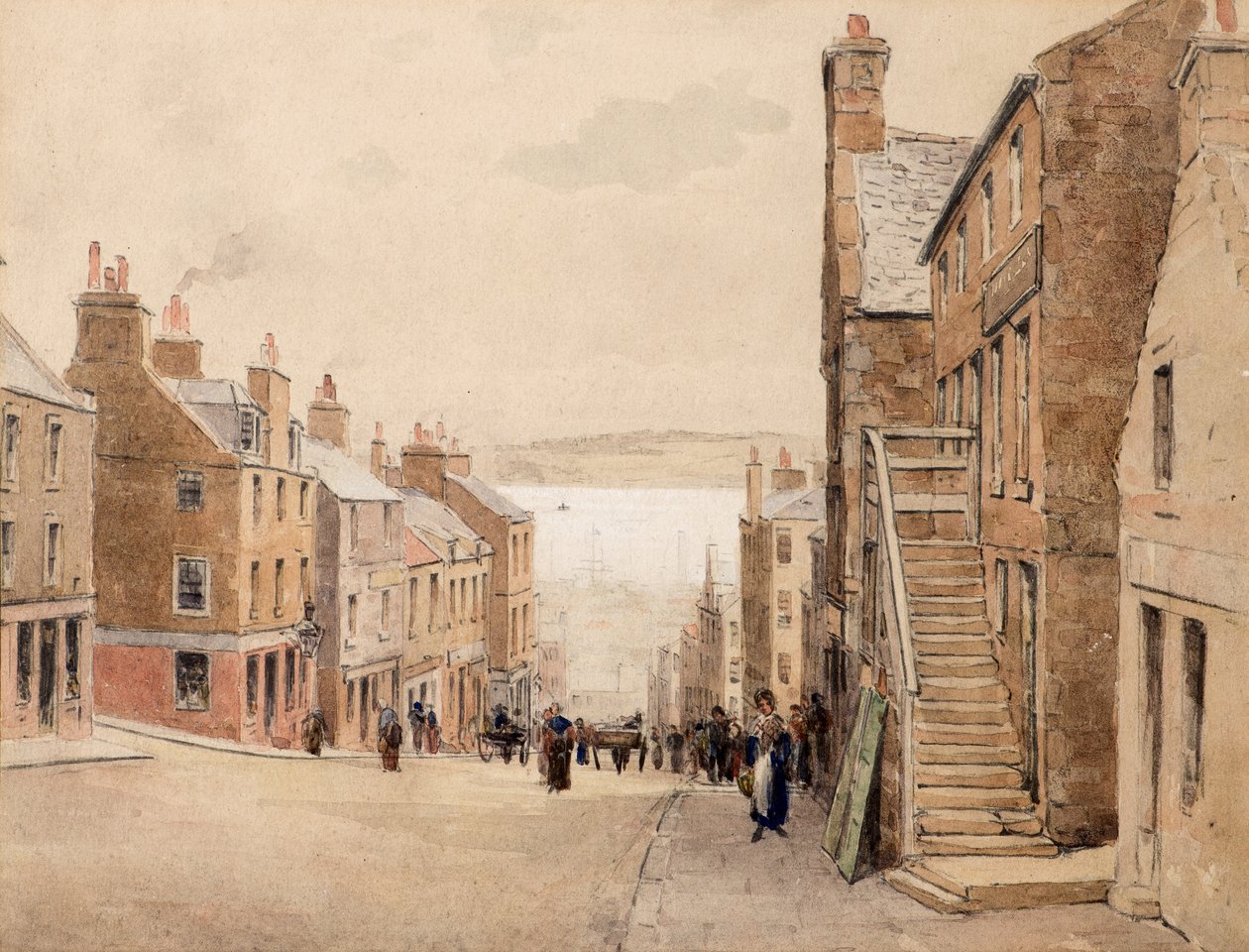 Hilltown fra Ann Street, Dundee Looking South (akvarell) av David Small