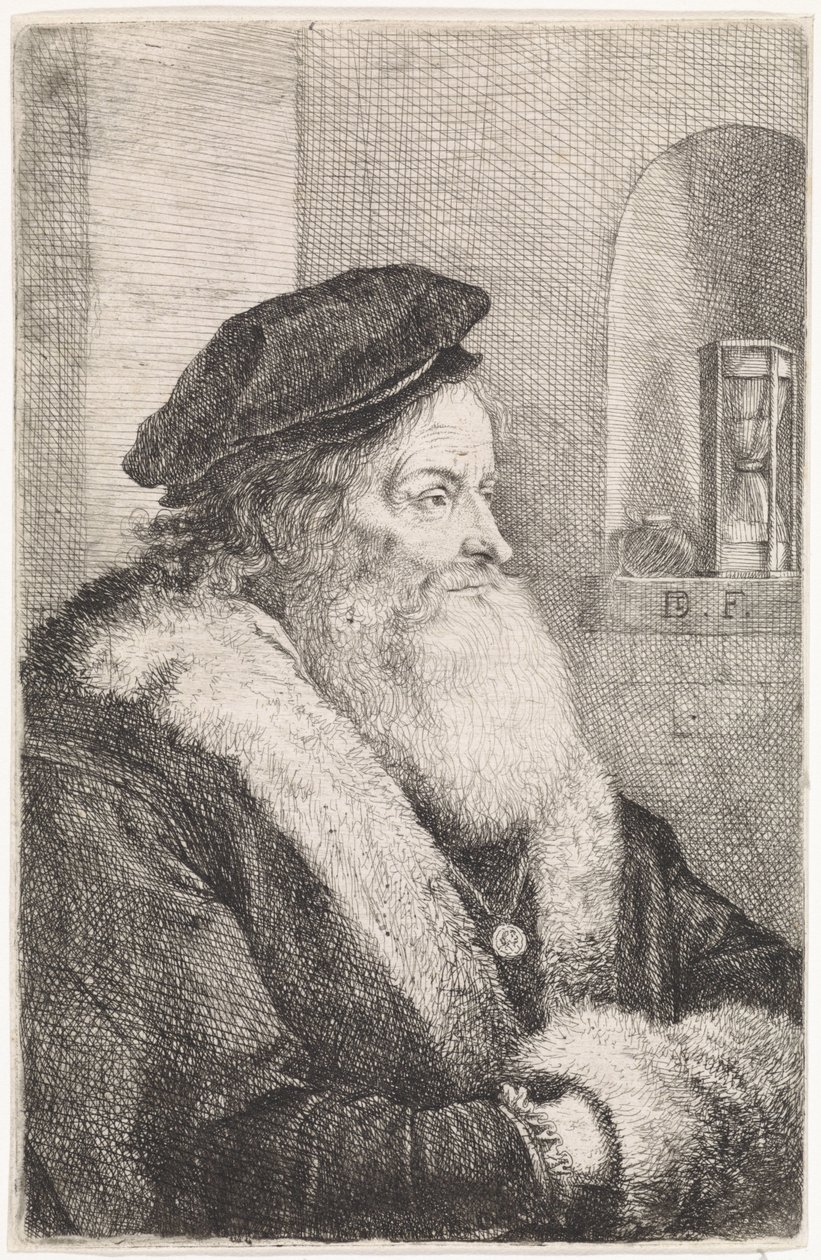 Gammel mann med skjegg av David Teniers (II)