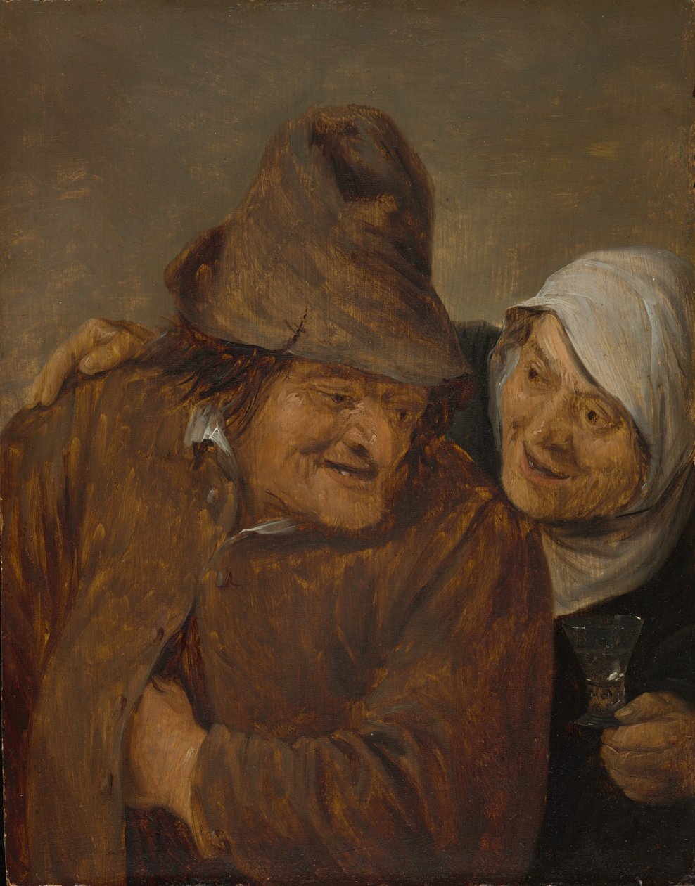 To bønder med et glass vin, ca. 1645. av David Teniers II