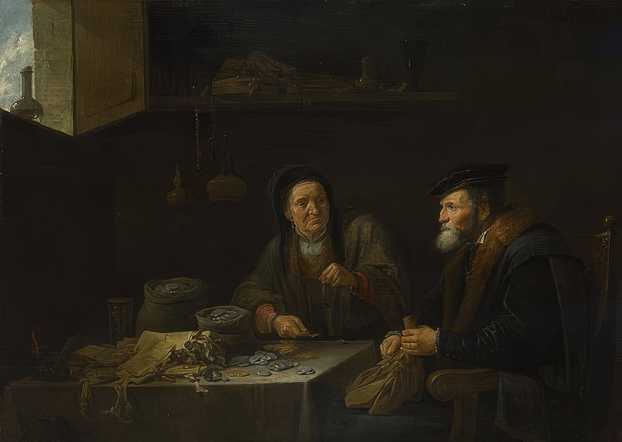 Lignelsen om den rike kornbonden. Rundt 1648 av David Teniers the Elder