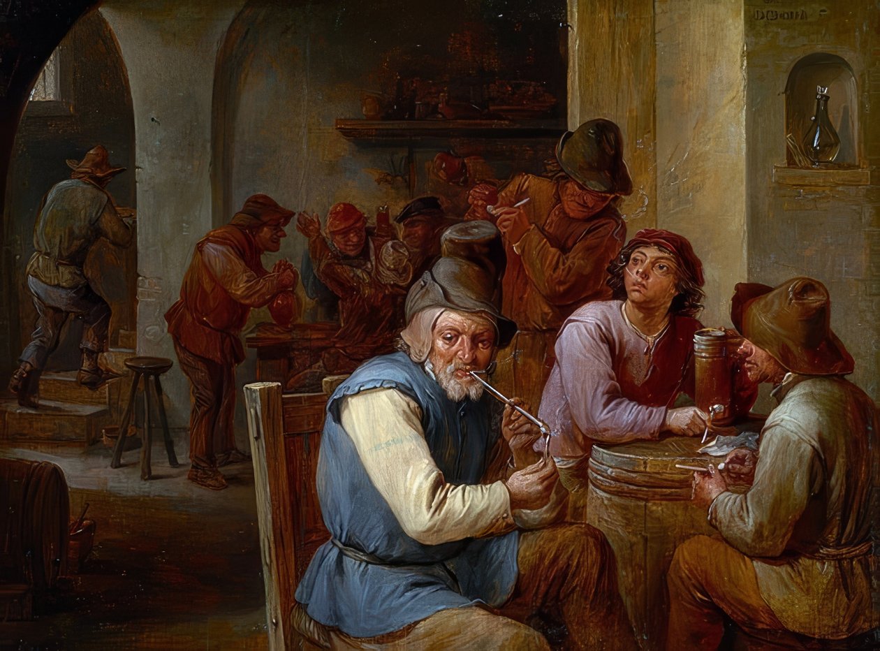 I landsbyens pub. Rundt 1660 av David Teniers the Elder