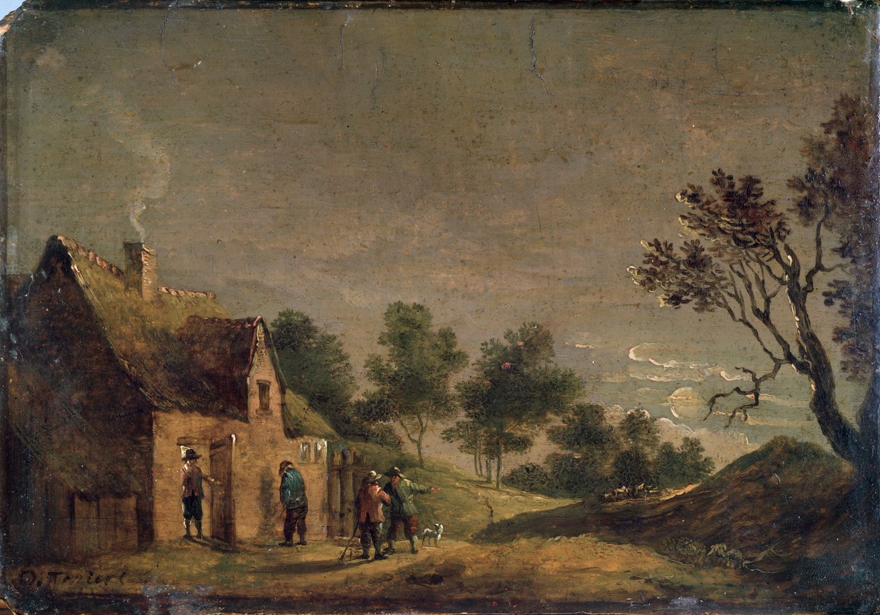 En taverna om natten, 1600-tallet av David Teniers the Younger