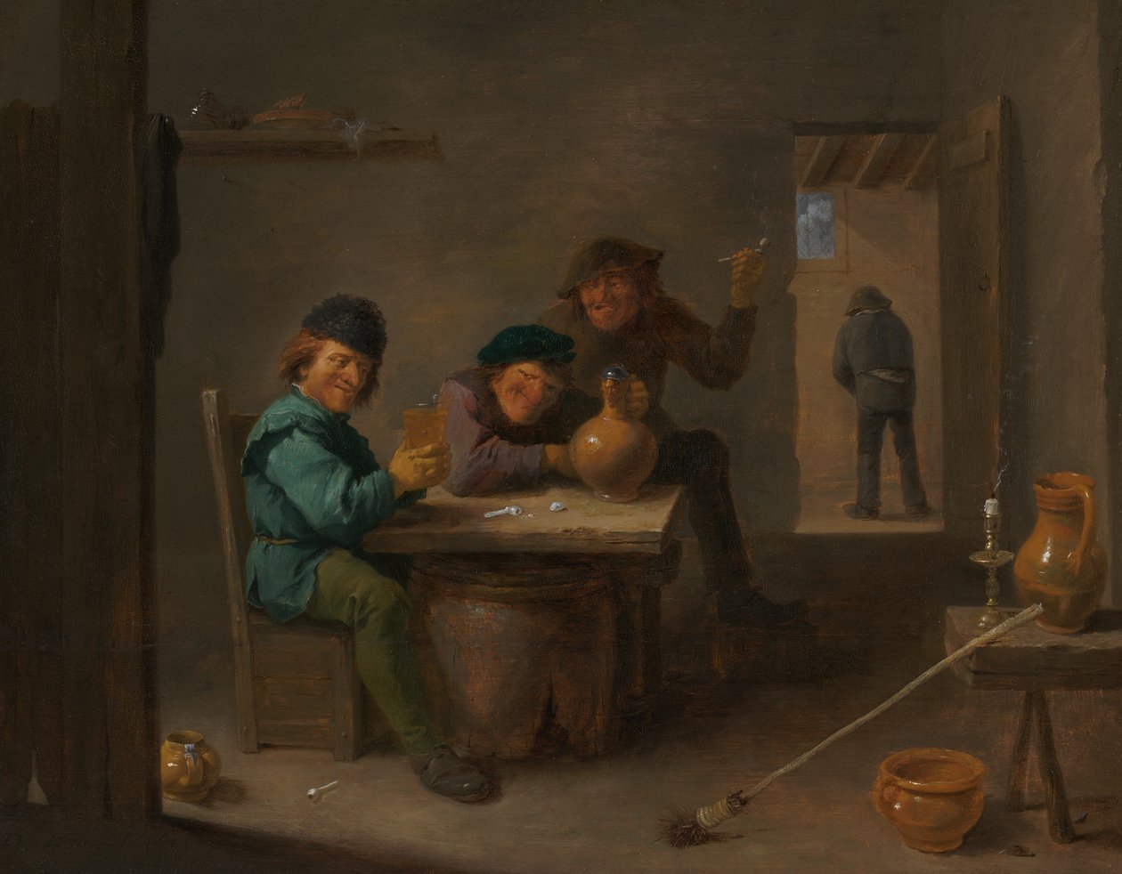 Bønder i en taverna av David Teniers the Younger