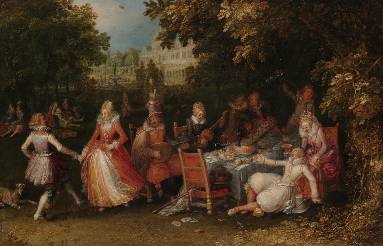 The Garden Party, ca. 1610 (olje på panel) av David Vinckeboons
