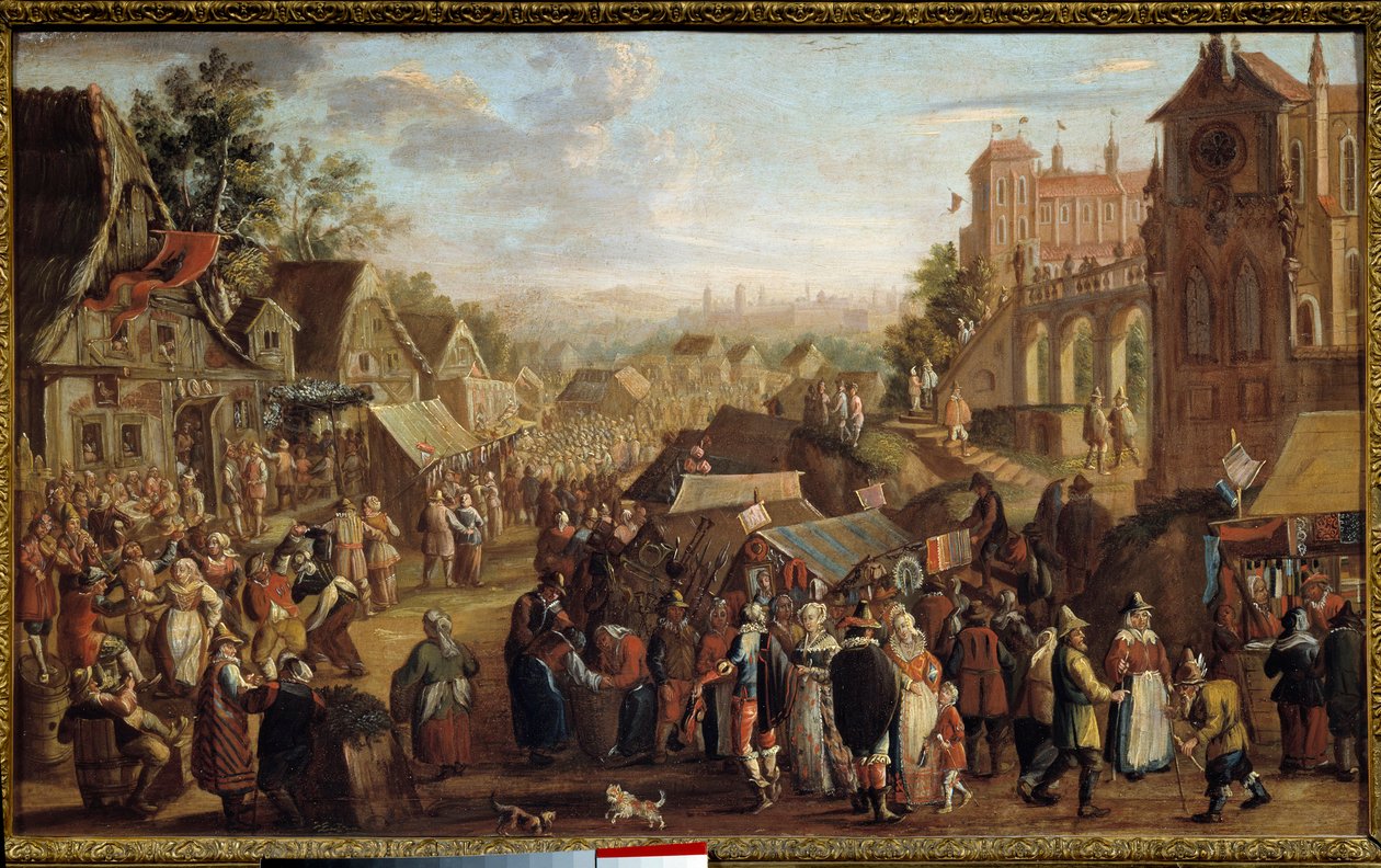 Kermessen. Fest i en landsby. Maleri av David Vinckboons (eller Vinckeboons eller Vinkeboons 1576-1629) av David Vinckeboons