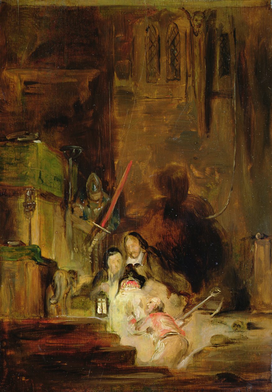 Burying the Regalia of Scotland (olje på lerret) av David Wilkie