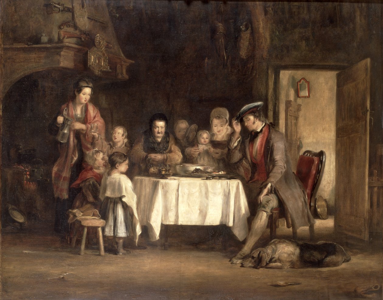 Grace Before Meat, 1839 av David Wilkie