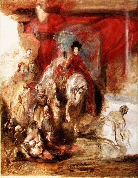 Dronning Victoria til hest av David Wilkie