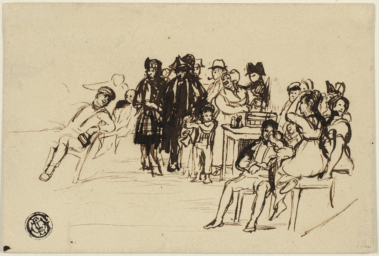 Studie for høyre gruppe av David Wilkie