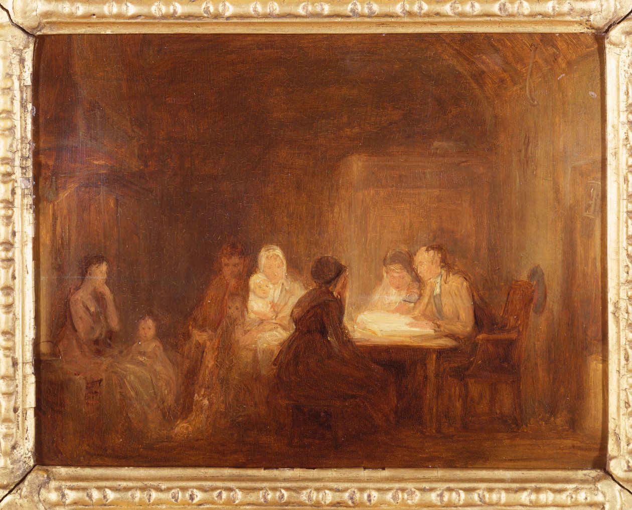 The Cotters Saturday Night - en skisse av David Wilkie
