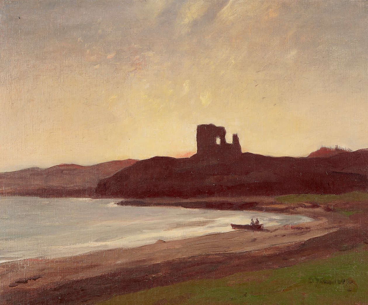 Aros, Isle of Mull (olje på lerret) av David Young Cameron