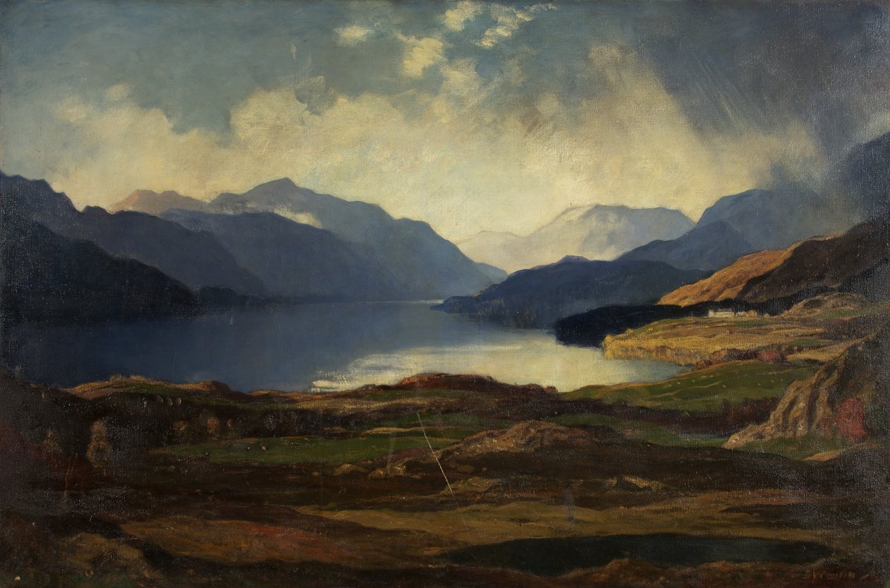 Loch Lomond (olje på lerret) av David Young Cameron